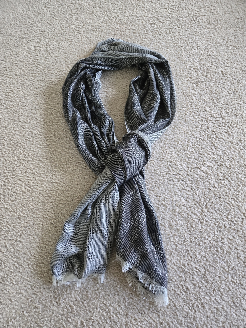 Michael Kors Reversible Gray Monogram Scarf